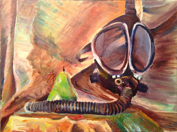 Gas Mask and Pear - Preview