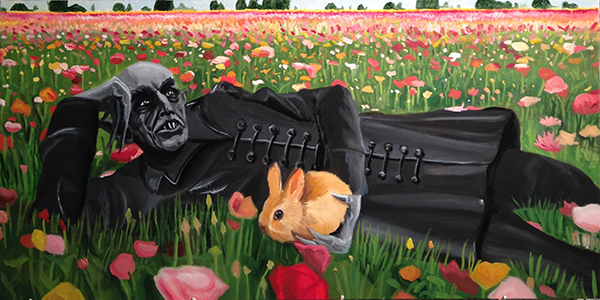Nosferatu in a Flower Field, Holding a Bunny - Preview